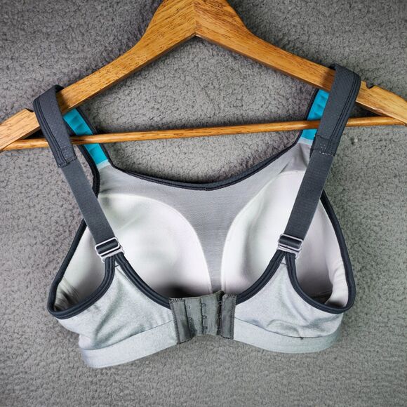 Champion High Support Sports Bra 34DD Oxford Gray Comfortable Straps Wicking - Picture 2 of 7